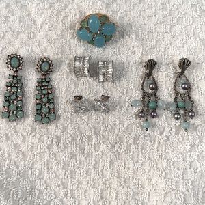 Bundle of 4 pairs of Earrings and 1 ring